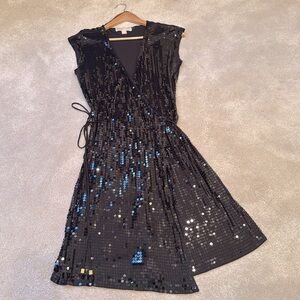 Michael Kors sequin wrap dress size medium
